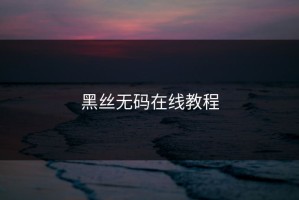 黑丝无码在线教程