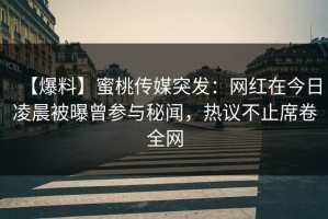 【爆料】蜜桃传媒突发：网红在今日凌晨被曝曾参与秘闻，热议不止席卷全网