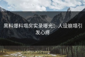 黑料爆料塌房实录曝光：人设崩塌引发心疼