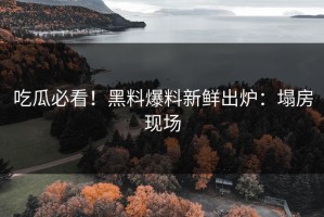 吃瓜必看！黑料爆料新鲜出炉：塌房现场