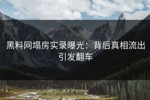 黑料网塌房实录曝光：背后真相流出引发翻车