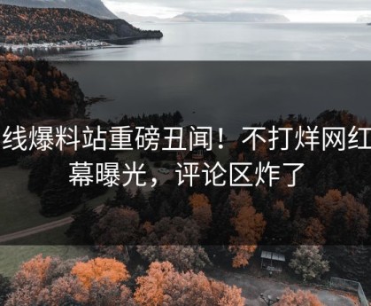 在线爆料站重磅丑闻！不打烊网红内幕曝光，评论区炸了