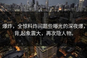 爆炸，全惊料炸问题些曝光的深夜爆，背,起象震大，再次隐人物。