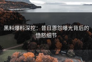 黑料爆料深挖：昔日恩怨曝光背后的愤怒细节