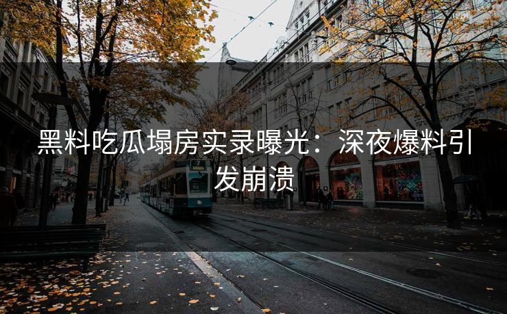 黑料吃瓜塌房实录曝光：深夜爆料引发崩溃